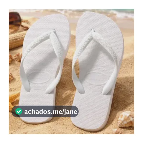 Chinelo Unissex Top Havaianas Liso Branco