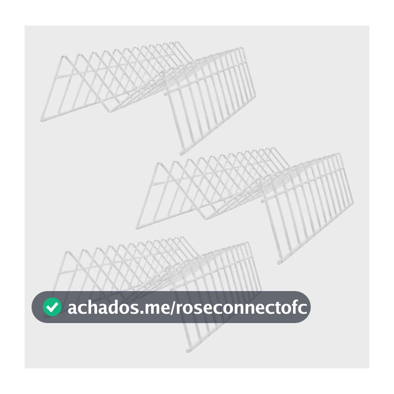 3 Organizadores De Armário Suporte Prato Vertical Branco Arm