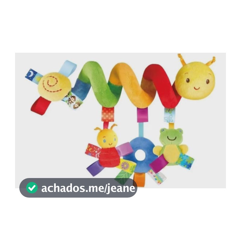 Móbile Centopeia Espiral Bebe Carrinho Com Chocalho Diversao Cor Amarelo