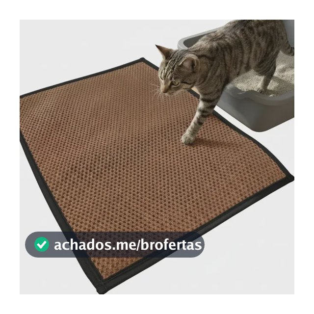 Tapete Coletor Areia Para Gato Limpa Pata Higiênico 100x60cm