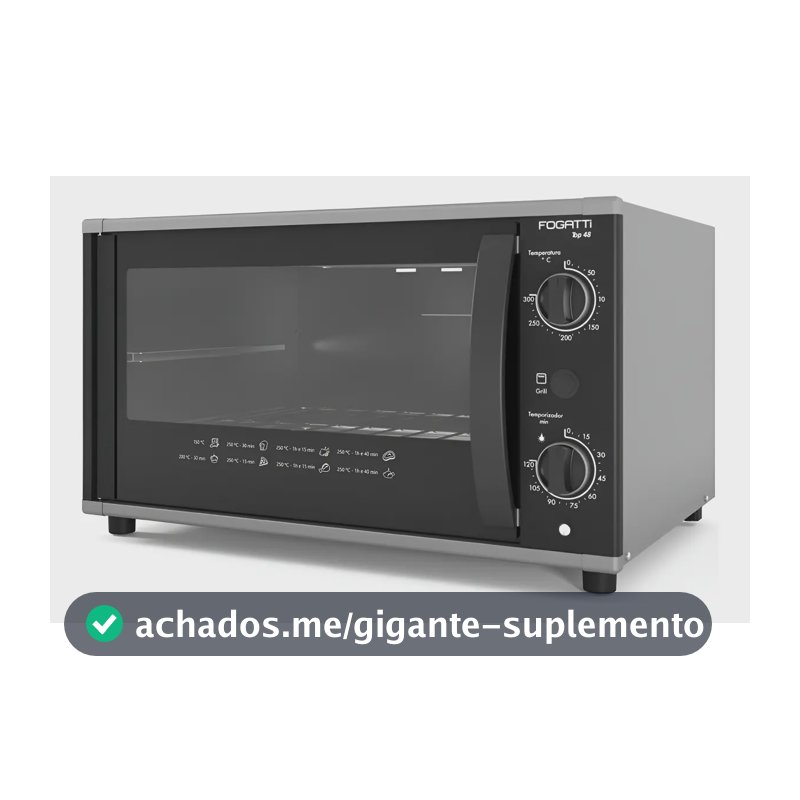 Forno De Banca Elétrico Top48 Fogatti 48 Litros Black 220v 220v Preto