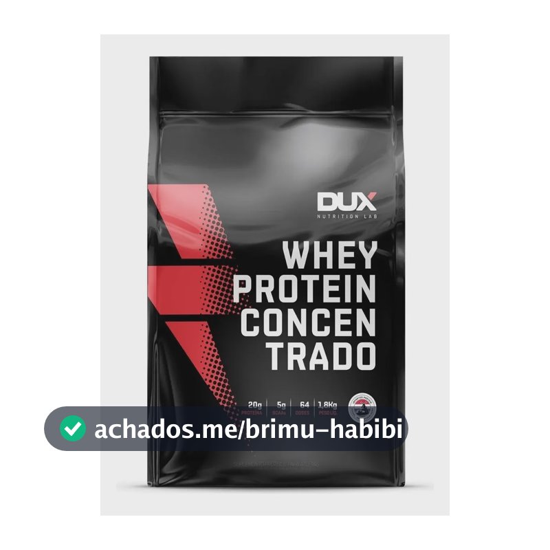 Whey Protein Concentrado - 1,8 Kg Dux Nutrition Sabor Morango