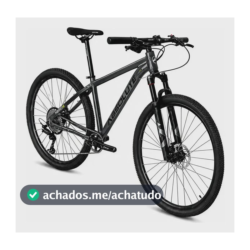 Bicicleta Absolute Nero 6 Comp Shimano Deore Freio Mt200 12v Cinza/preto 19