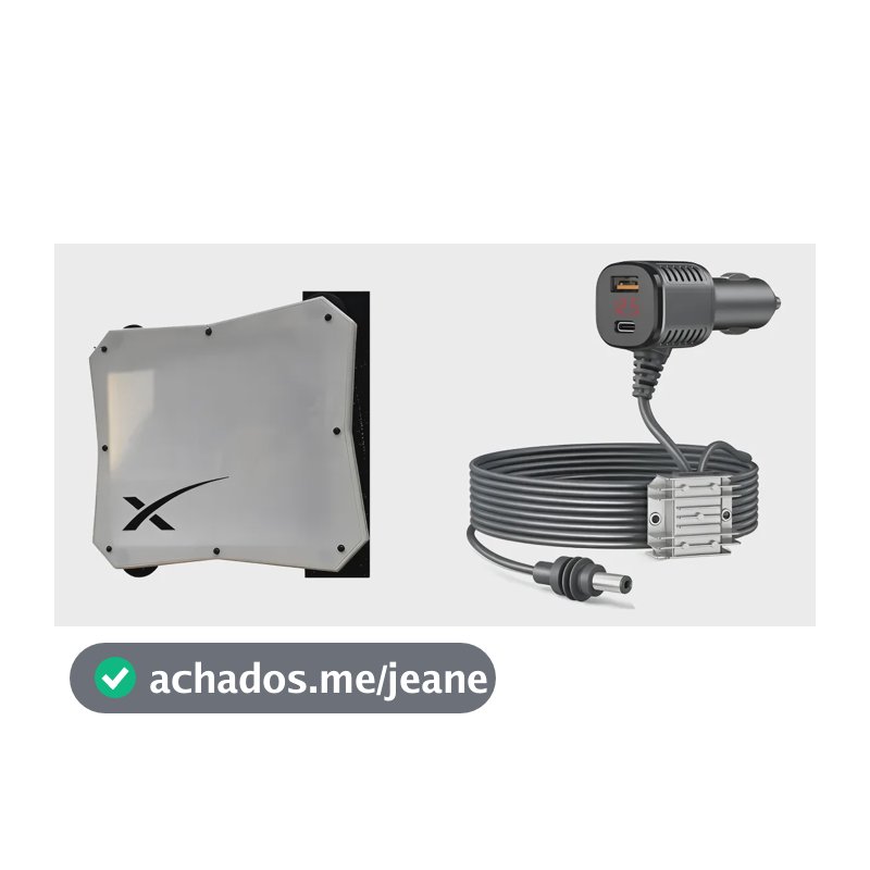 Kit Starlink Mini: Suporte Magnético Branco 66mm + Inversor 12v A 30v Usb/usb-c
