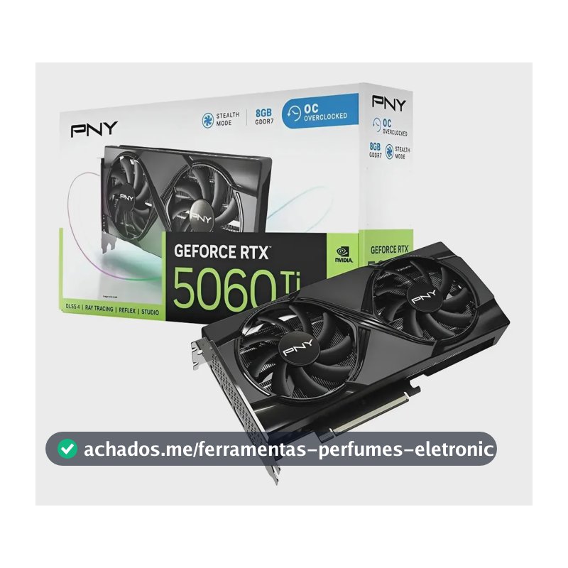 Placa De Video Geforce Nvidia Pny Rtx5060ti 8gb Oc Gddr7