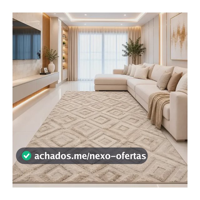 Tapete Sala Veludo 2,00x2,50 Pelo Baixo Antiderrapante