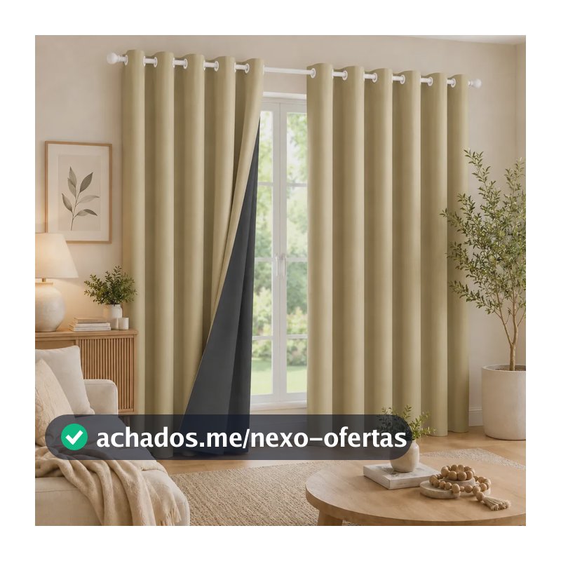 Cortina Blackout Corta Luz Blecaute 2,80 X 2,30 Sala/quarto Fabritex Enxovais Cor Creme