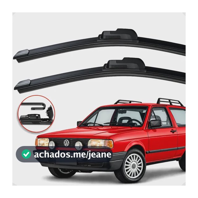 Kit 2 Palheta Limpador Parabrisa Parati 1982 1983 A 1995 Preto