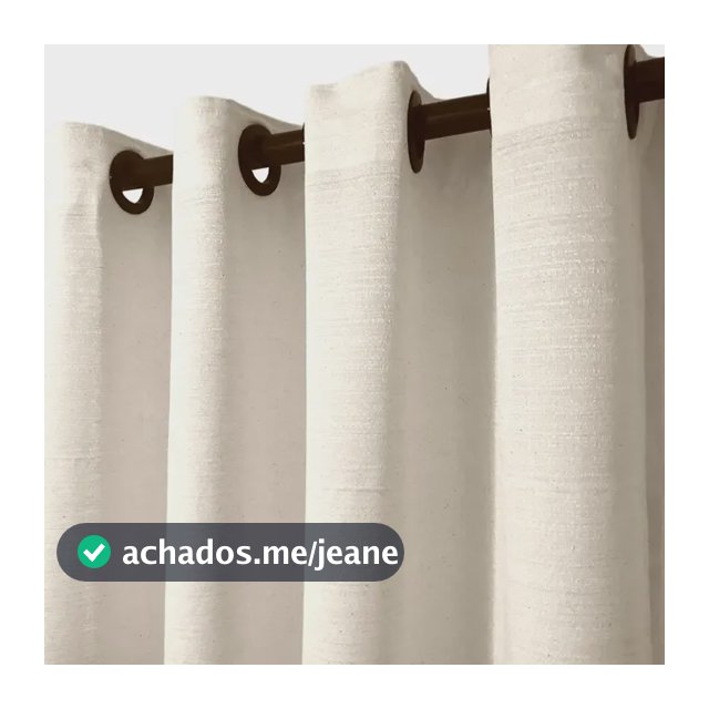 Cortina Tecido Linho Rustico 3,00 X 2,30 Altura Ilhos Tabaco