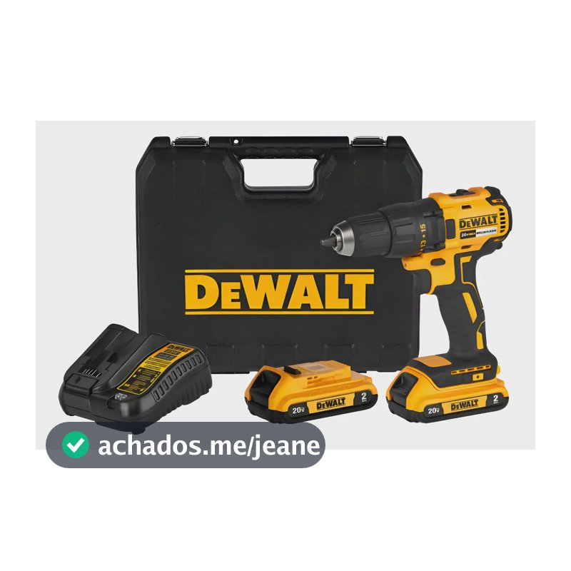 Furadeira e Parafusadeira DEWALT DCD7771D2 Com Carregador Bivolt, 2 Baterias 2 Ah