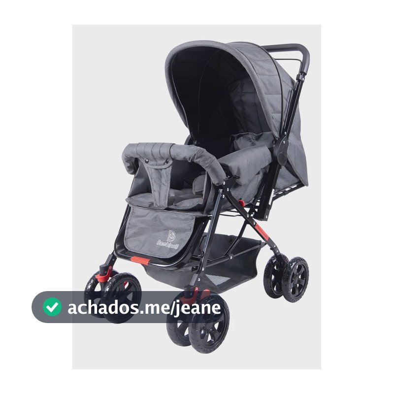 Carrinho de Bebê Passeio Bambinelli Fox Reclinável Preto 2023