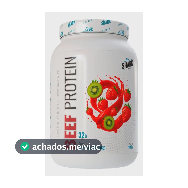 Beef Protein Morango Kiwi 900g - Shark Pro Morango Kiwi