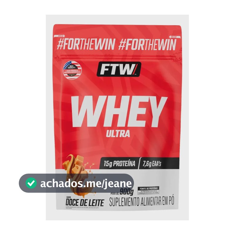 Whey Protein Ultra Refil 900g Sabor Doce De Leite - Ftw