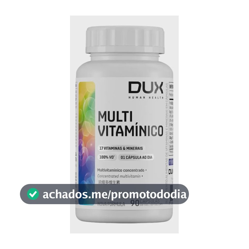 Multivitamínico - Pote 90 Cápsulas Dux Nutrition Sabor Sem Sabor Tamanho Natural Sem Sabor