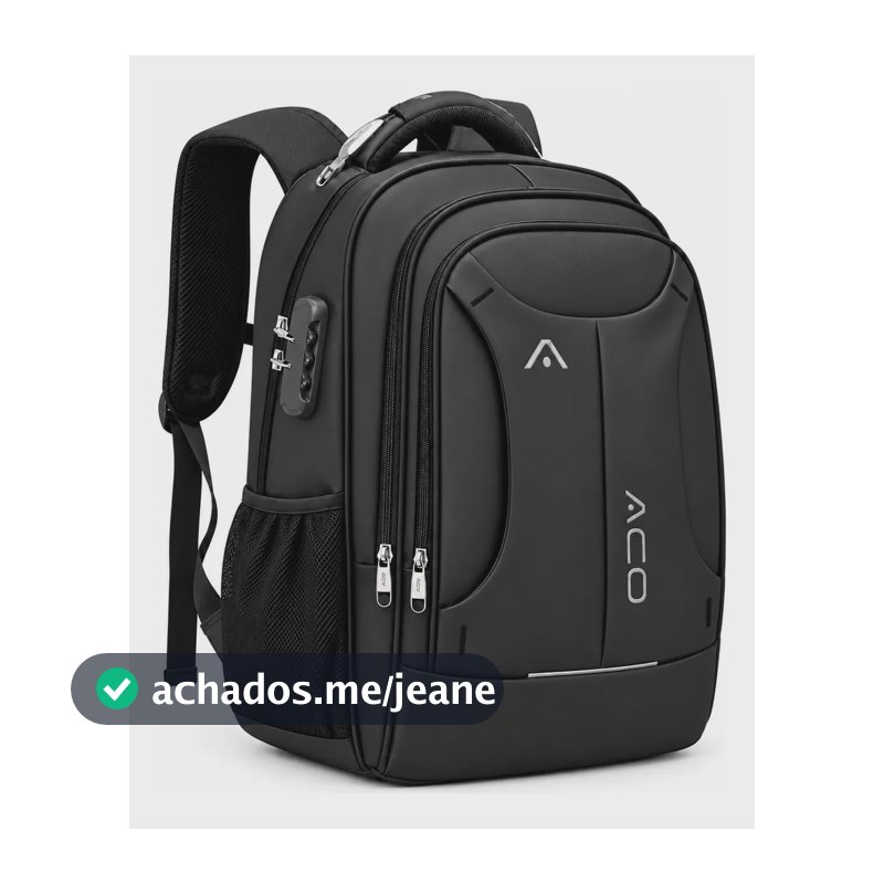 Mochila Notebook Masculina Reforçada Impermeável Executiva AntiFurto Trabalho Faculdade Forpak Preta