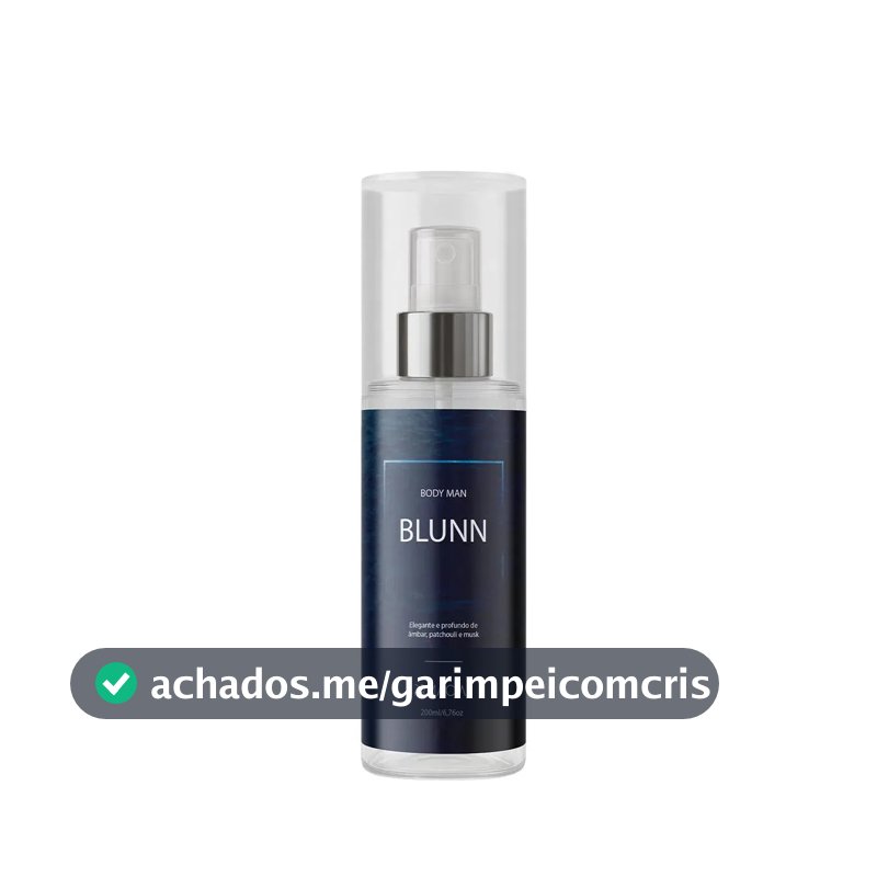 Body Splash Masculino Blunn 200ml By Primacial - Perfume Floral Cítrico