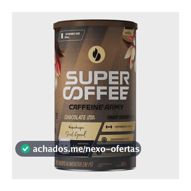 Super Coffee 3.0 380g Caffeine Army Coq10 Cafeína Taurina Super Coffee Lingua De Gato 380g