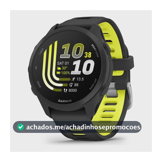 Relógio Garmin Forerunner 170 Music Preto E Amarelo Preto