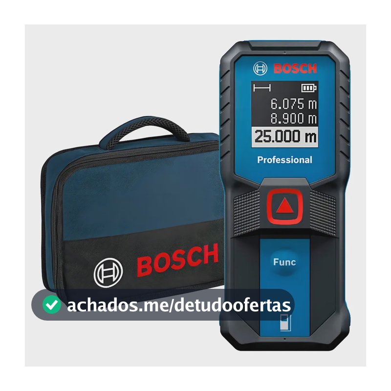 Trena A Laser Profissional Digital Medidor De Distancia Trena Laser Com Bolsa Alcance De 25m Glm 2523 Bosch