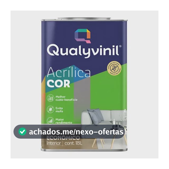 Qualyvinil Acrilica Economica Branco 1 8l Bco Balde Cor Cenoura
