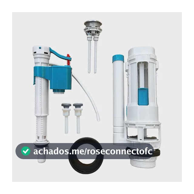 Kit Mecanismo Descarga Botao Duplo Caixa Acoplada Completo