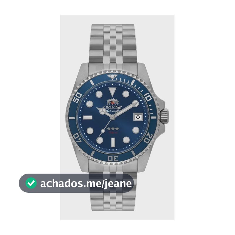Relógio Orient Submariner 39 Yn6ss023 D1sx Prateado Azul