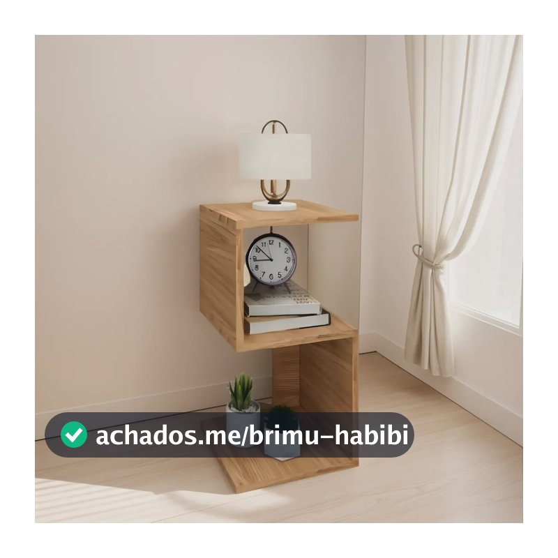 Mesa De Cabeceira Nicho De Mdp Mesinha Quarto Sala Decoração Brovália Marrom