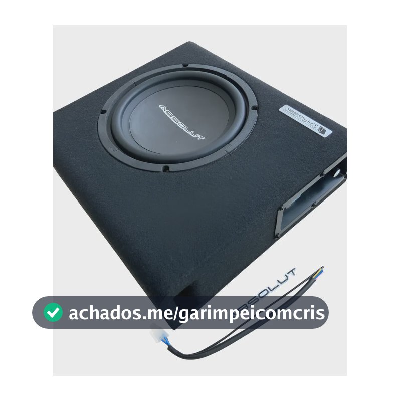 Caixa Som Amplificada Carro Mini Slim Sub 8 Pol Absolut