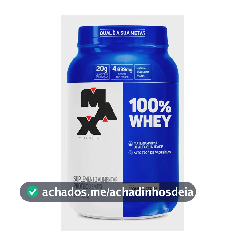 100% Whey Protein Concentrado 900g Cookies & Cream