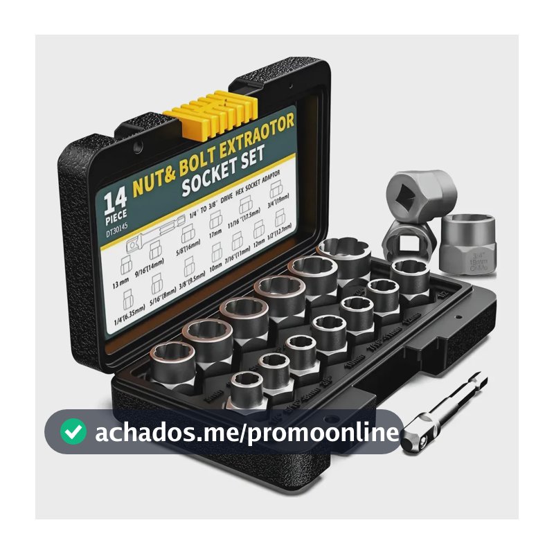 Kit 14 Extrator Quebrada Porca Espanada Ferramentas Parafuso