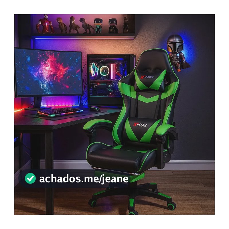 Cadeira Gamer X-ray Para Jogos/escritório Confortável Cor Verde