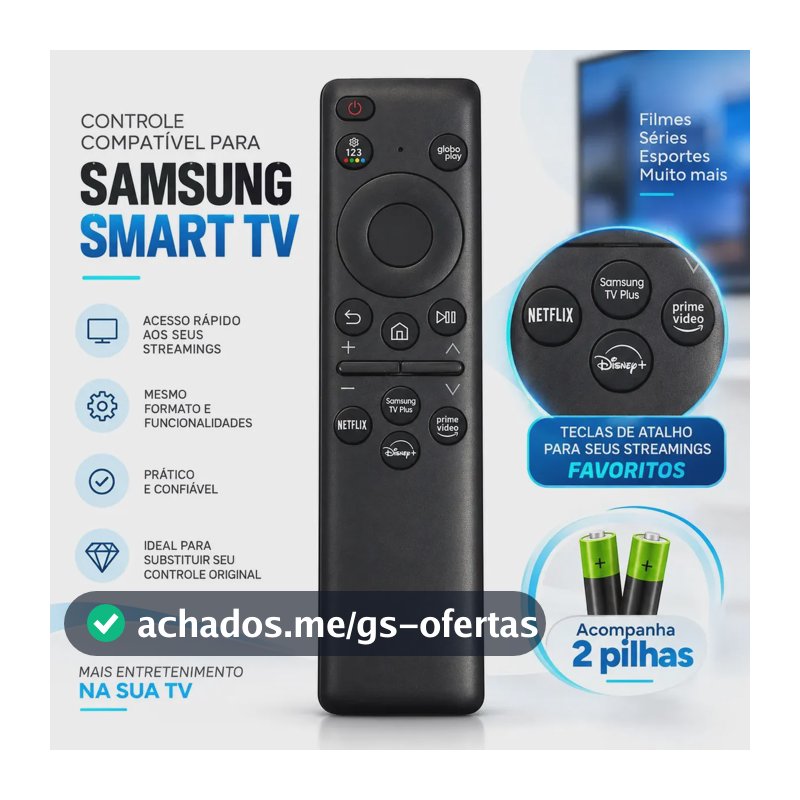 Controle Remoto Para Tv Samsung Solarcell Cu8000 Bn59-01432b