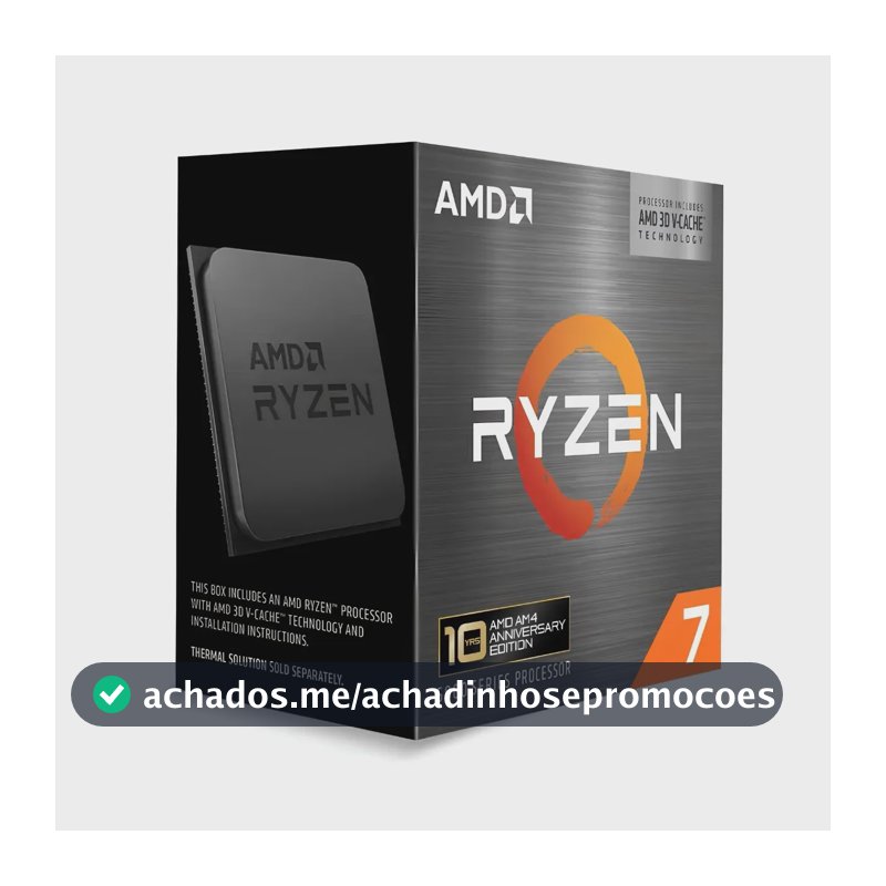 Processador Amd Ryzen 7 5800x3d, 4.5ghz Turbo,cache 96mb Am4