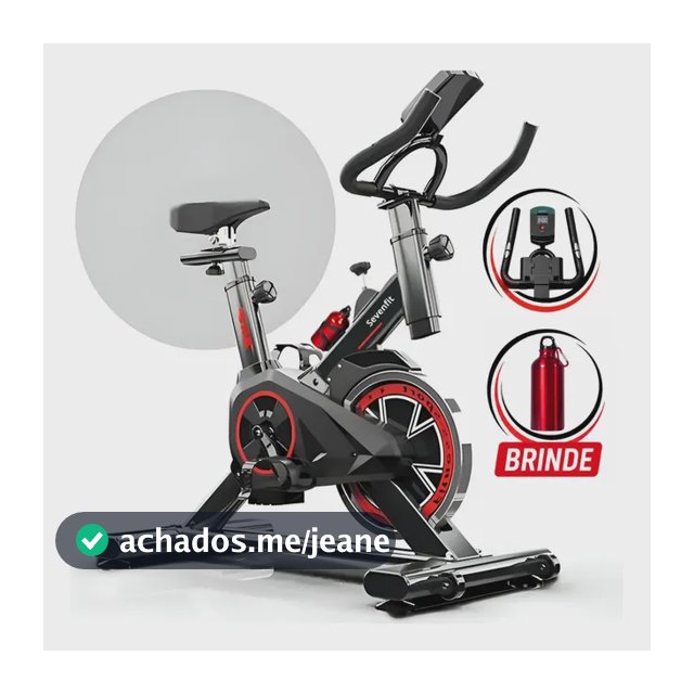 Bicicleta Ergométrica Bike Spinning 6kg Sensação Inércia Fitness Preto E Vermelho Sevenfit Para Cardio
