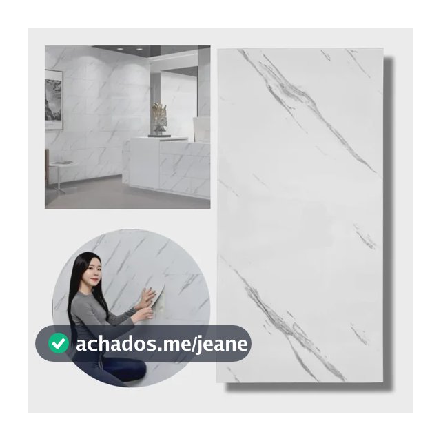 Kit 10 Painel 3d Mármore Parede Autocolante 60 X 30 Pdeals Mármore Calacatta Branco Calacatta