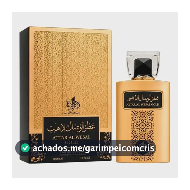 Perfume Árabe Attar Al Wesal Gold Edp Masculino 100ml Com Nf
