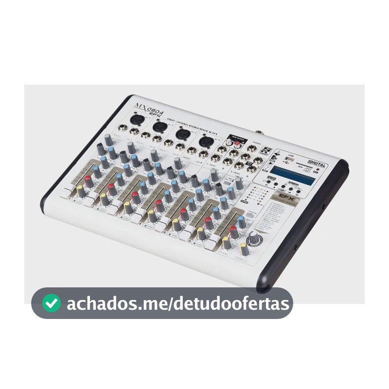 Mesa Som Analógica Staner MX0804EFX 8 Canais Bluetooth Efeitos Digitais