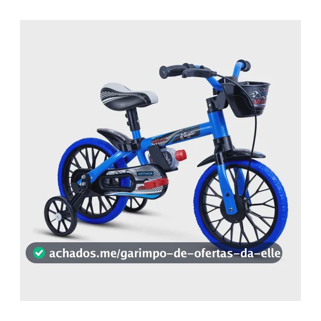 Bicicleta Infantil Nathor Aro 12 Menino Veloz De 2 A 5 Anos Cor Azul