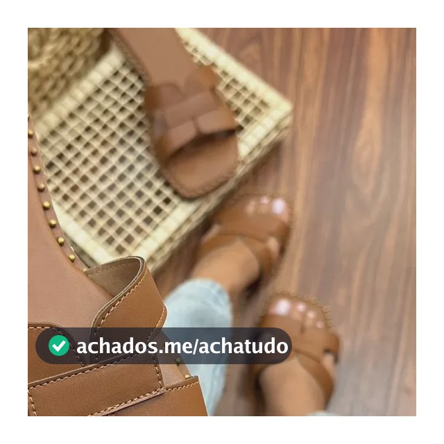 Sandália Rasteirinha Feminina H Confortável Elegante Casual