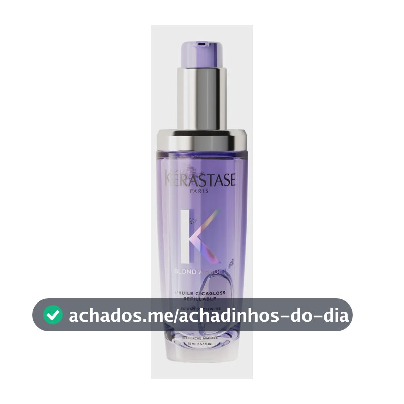 Óleo Capilar Kérastase L'Huile Cicagloss Blond Absolu Refilável, Para Cabelos Loiros Danificados, 75 ml