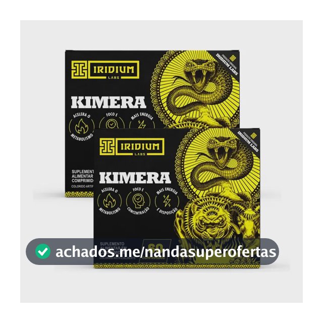 Cafeína Iridium Labs Kimera em comprimidos Sem sabor 2 kits de 60 un
