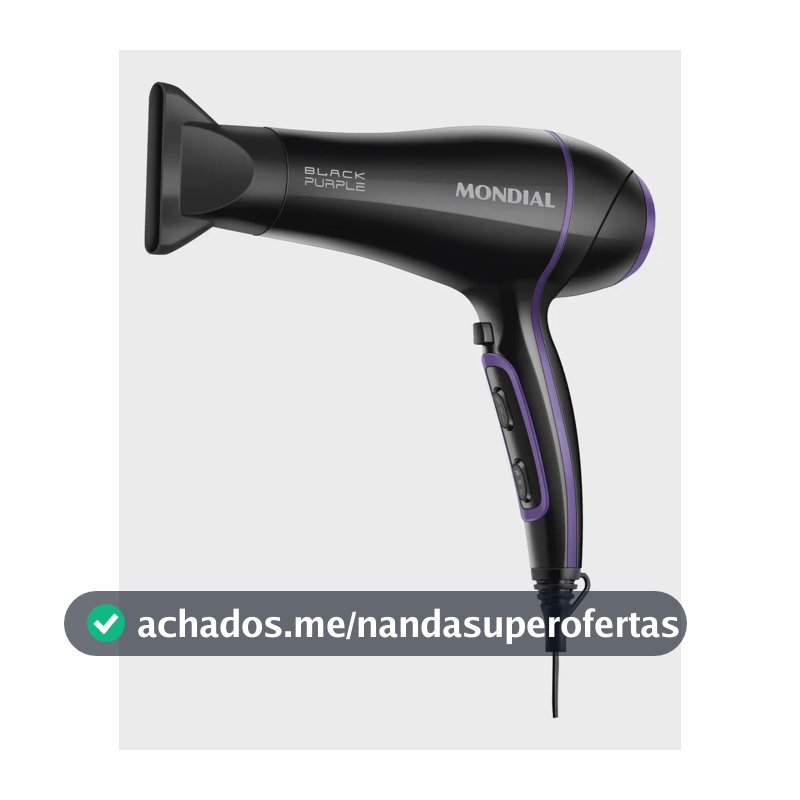 Secador de Cabelos Mondial Preto 2000W SCN-01