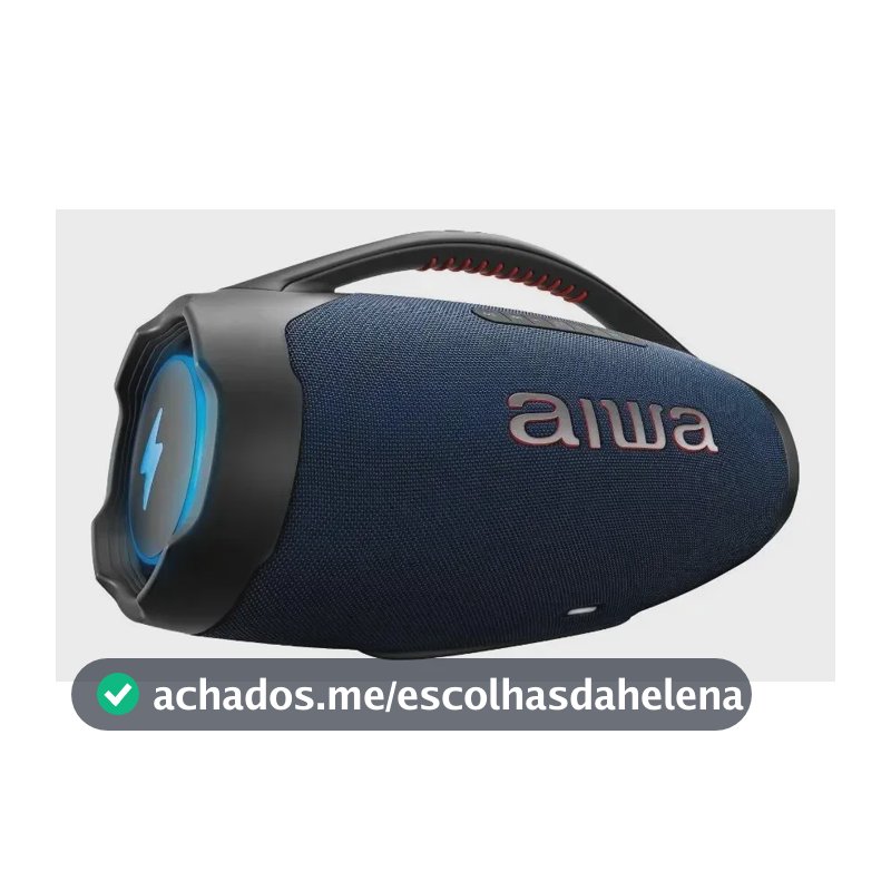 Caixa de Som Boombox Plus AIWA BBS-01-LBL 200W Bluetooth 30H IP66 USB RGB