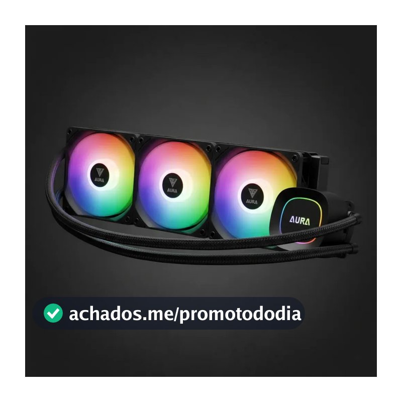 Water Cooler Gamdias Aura Gl360 Lite Preto Argb Am5 Lga 1851