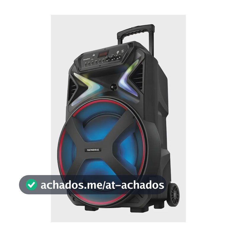 Caixa De Som Amplificada Mondial Connect Lights Plus Cm-700 Preto 127/220v