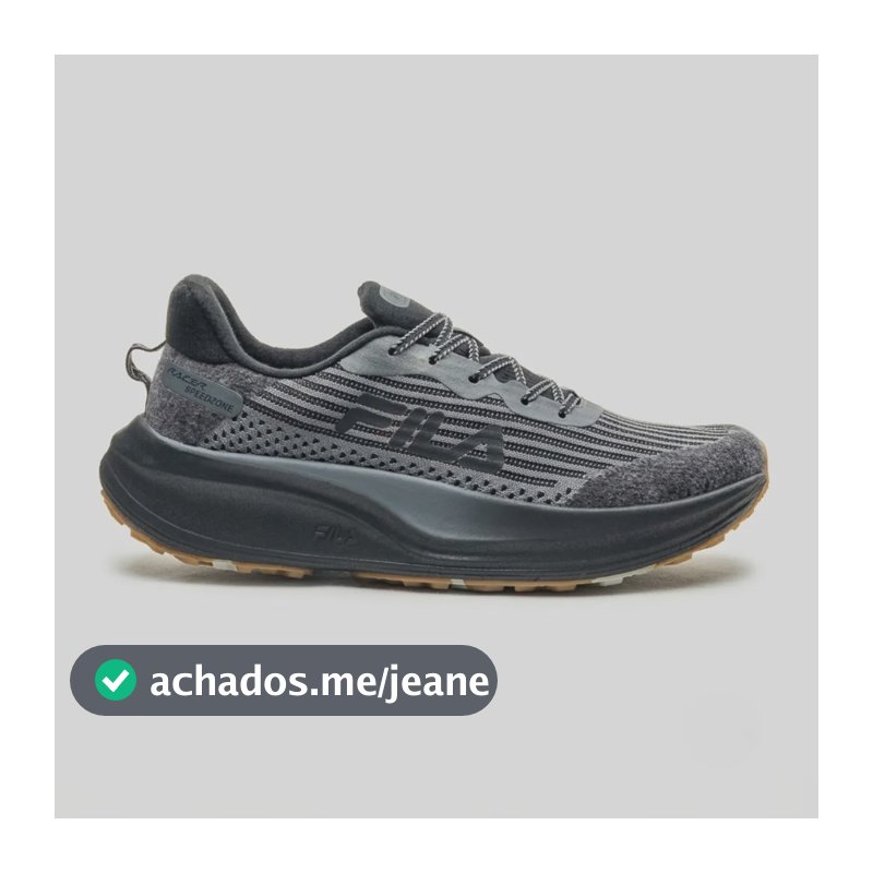 Tênis Fila Racer Speedzone Tr Masculino Corrida Trilha Preto Preto 43