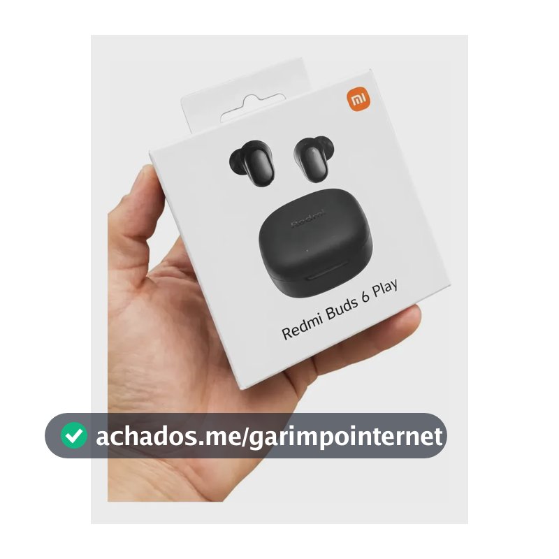 Fone De Ouvido Sem Fio Xiaomi Redmi Buds 6 Play Preto