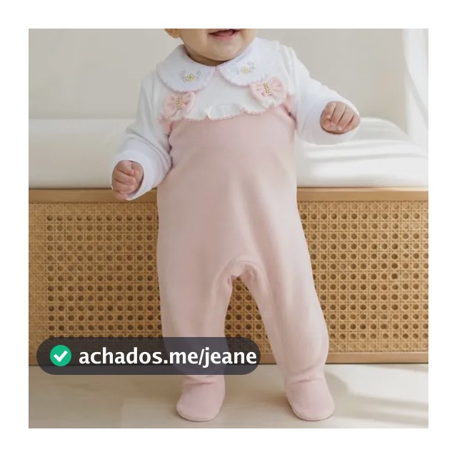 Macacão Plush Bebe Menina Ana Inverno