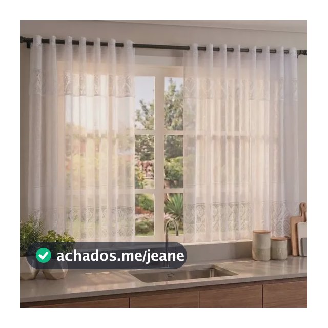 Cortina De Renda Cozinha Copa Clássica 1,20x2,20m Tulipinhas