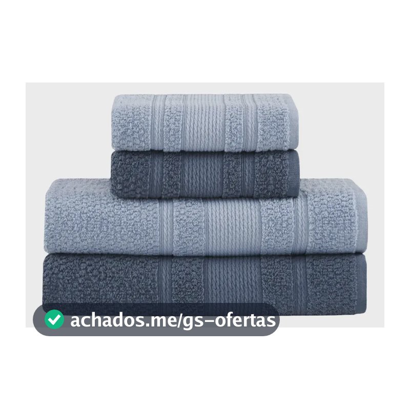 Jogo De Toalhas Buddemeyer Bella Extra Soft Banho 4 Peças Azul Claro/azul Marinho